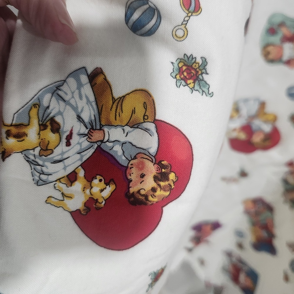 Handmade Baby Blanket Retro Storybook Kids Print Soft Thick Nursery Bedding - Picture 8 of 9